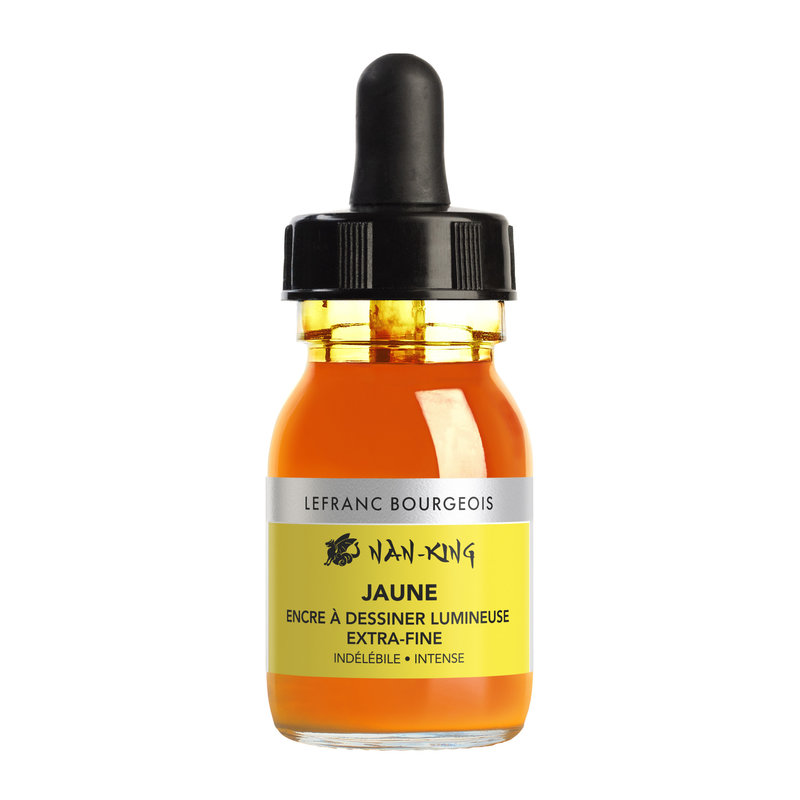 LEFRANC BOURGEOIS Encre de couleur Nan-King flacon 30ml Jaune