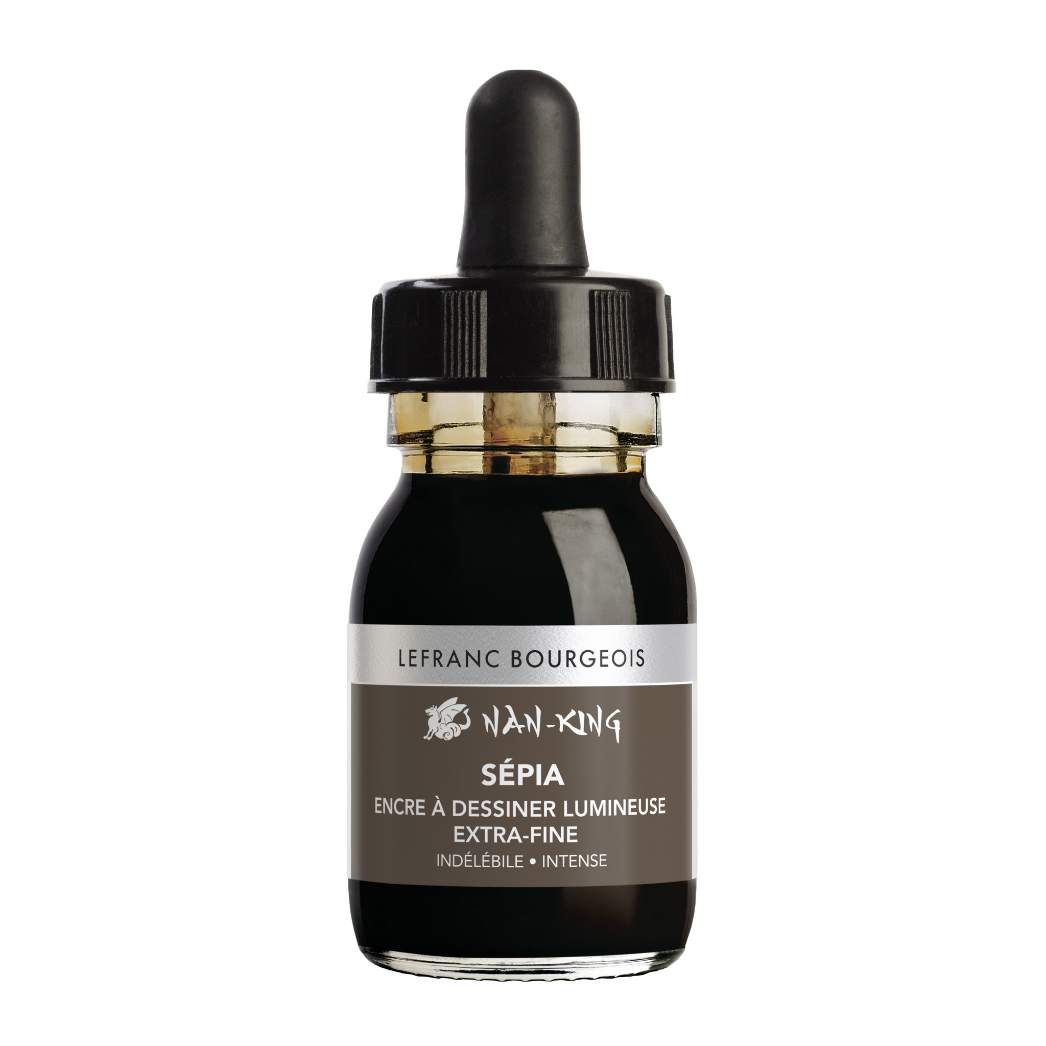 LEFRANC BOURGEOIS Encre de couleur Nan-King flacon 30ml Sépia