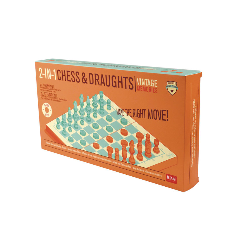 LEGAMI Wooden Chess And Draughts