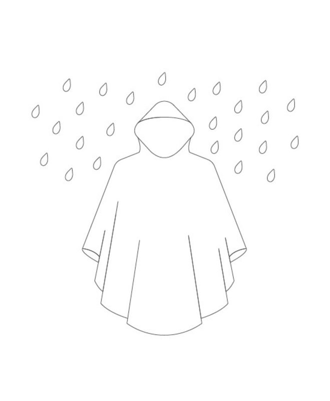 LEGAMI Poncho De Pluie Imperm.Jetable - Sos Rain - Transparent