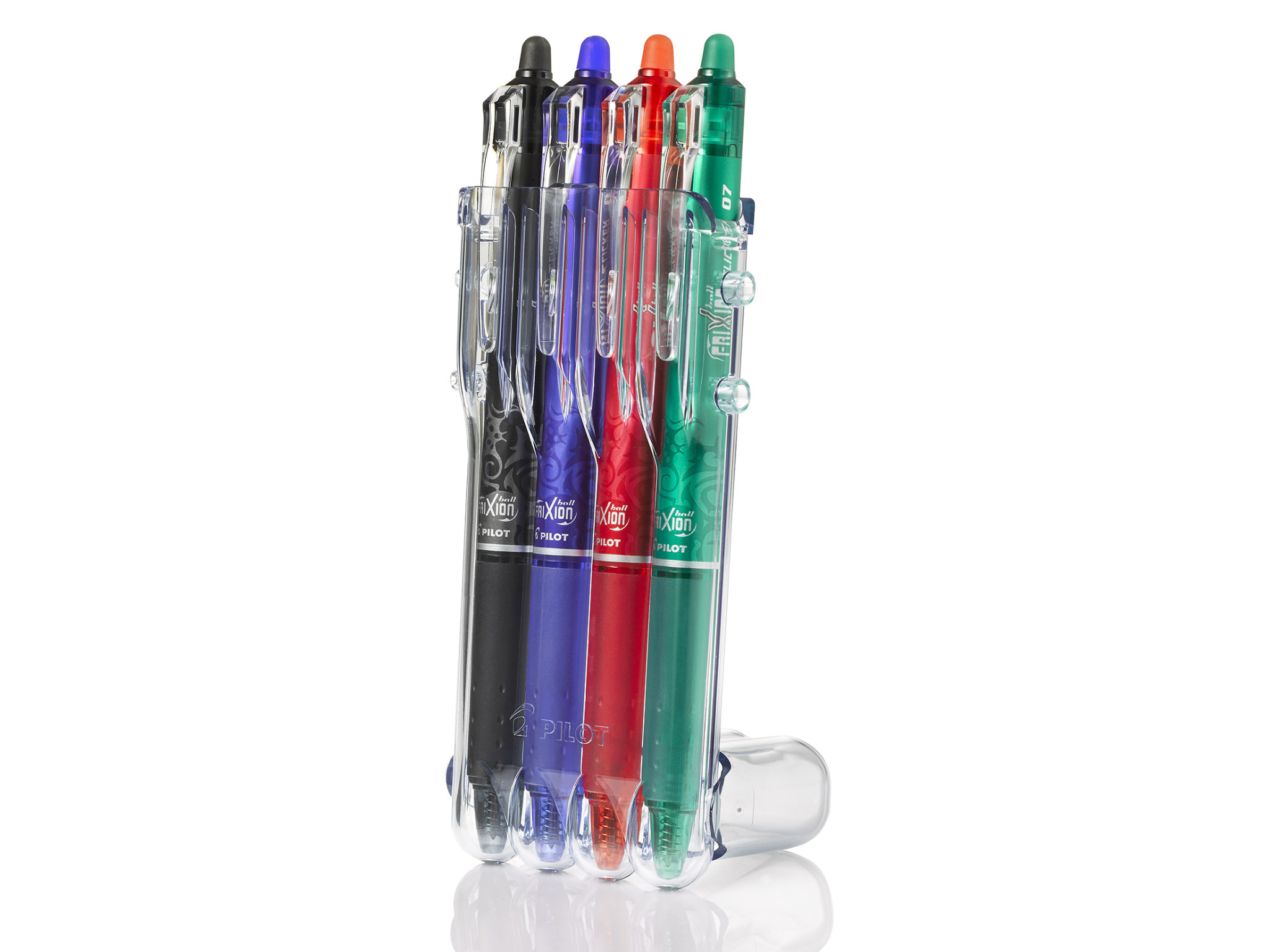 Pilot 2 stylos FriXion Ball 0.7 noir bleu recharges et gomme