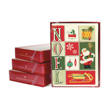 CAVALLINI & Co. Set de 10 Cartes Postales Vintage + enveloppes Noël