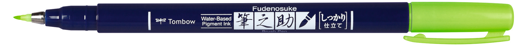 TOMBOW Feutre Brush Fudenosuke, Pointe Dure, Vert Néon
