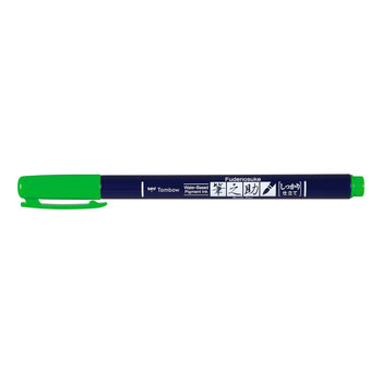 TOMBOW WS-BH07 Felt brush Fudenosuke, hard point, green