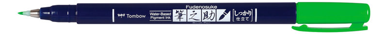 TOMBOW Feutre Brush Fudenosuke, Pointe Dure, Vert