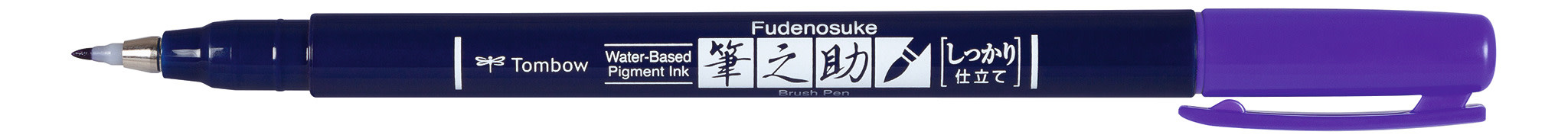 TOMBOW Feutre Brush Fudenosuke, Pointe Dure, Pourpre