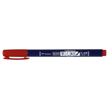 TOMBOW Feutre Brush Fudenosuke, Pointe Dure, Rouge