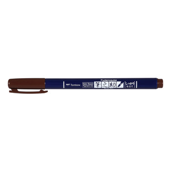 TOMBOW Feutre Brush Fudenosuke, Pointe Dure, Brun