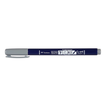 TOMBOW Feutre Brush Fudenosuke, Pointe Dure, Gris