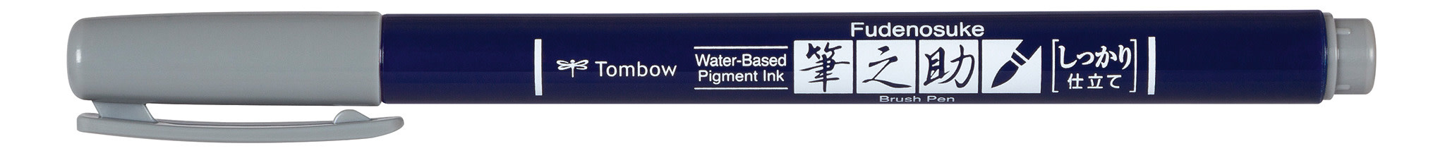 TOMBOW Feutre Brush Fudenosuke, Pointe Dure, Gris