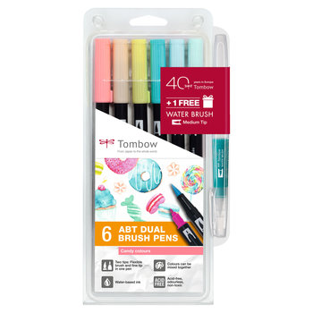 TOMBOW ABT Dual Brush Pen, Set De 6, Couleurs Candy