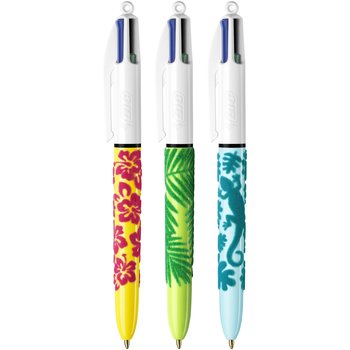 BIC Recharges pour Stylo-Bille 4 couleurs. Pointe Moyenne (1,0 mm) - Encre  Noire ≡ CALIPAGE