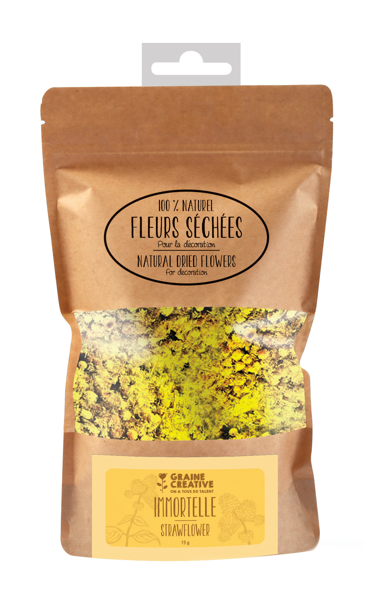 GRAINE CREATIVE Sachet 15G Fleurs Sechées Déco Immortelle
