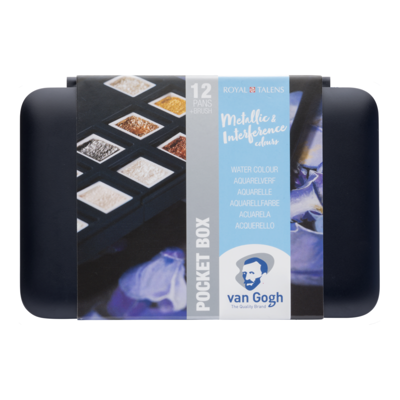 VAN GOGH Watercolor Pocketbox 12 1/2 cups metallic/iris