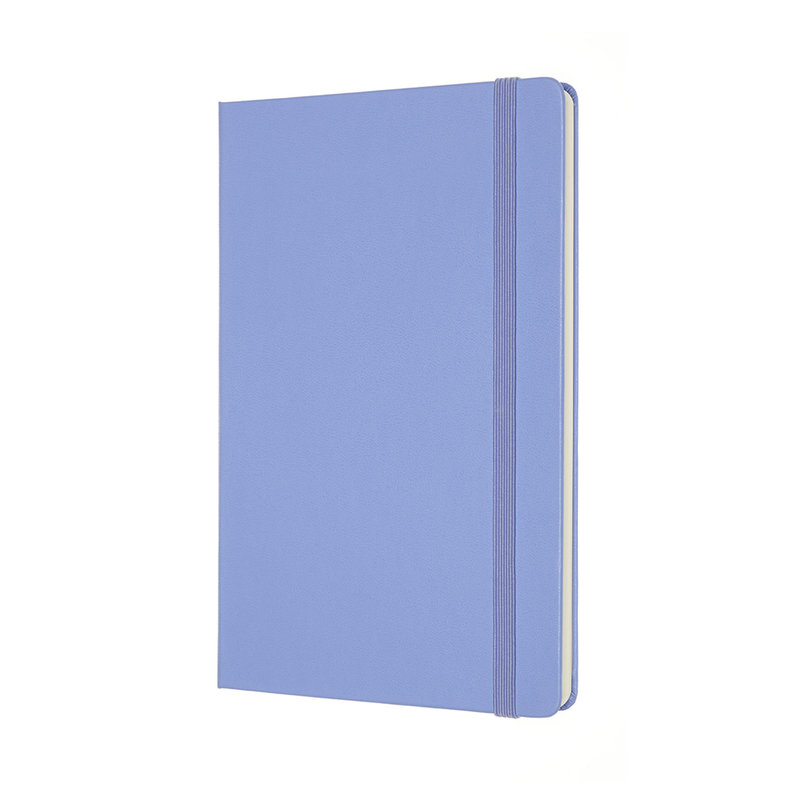 MOLESKINE Classic Notebook Large Size, White Pages, Hydrangea Blue, Hard Cover