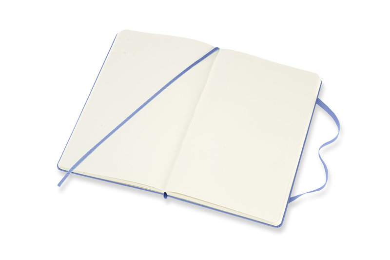 MOLESKINE Classic Notebook Large Size, White Pages, Hydrangea Blue, Hard Cover