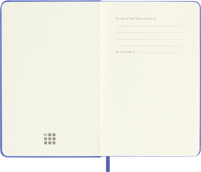 MOLESKINE Classic Pocket Size Notebook, White Pages, Hydrangea Blue, Hard Cover