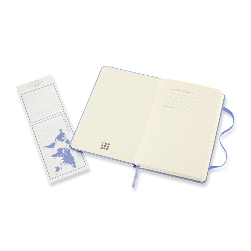 MOLESKINE Classic Pocket Size Notebook, White Pages, Hydrangea Blue, Hard Cover