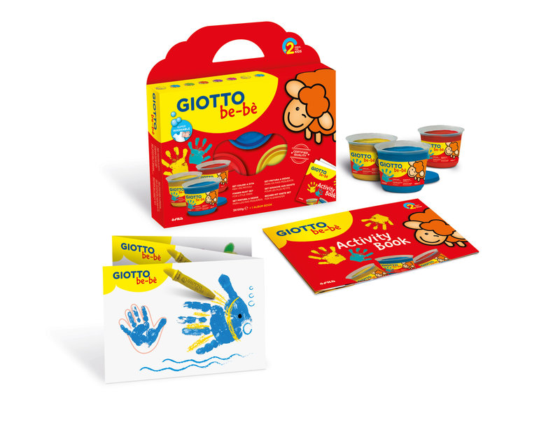 Giotto be-bè – Etui-coffret 3 pots 100ml gouache aux doigts + 1 album de  coloriage - Papeterie Michel