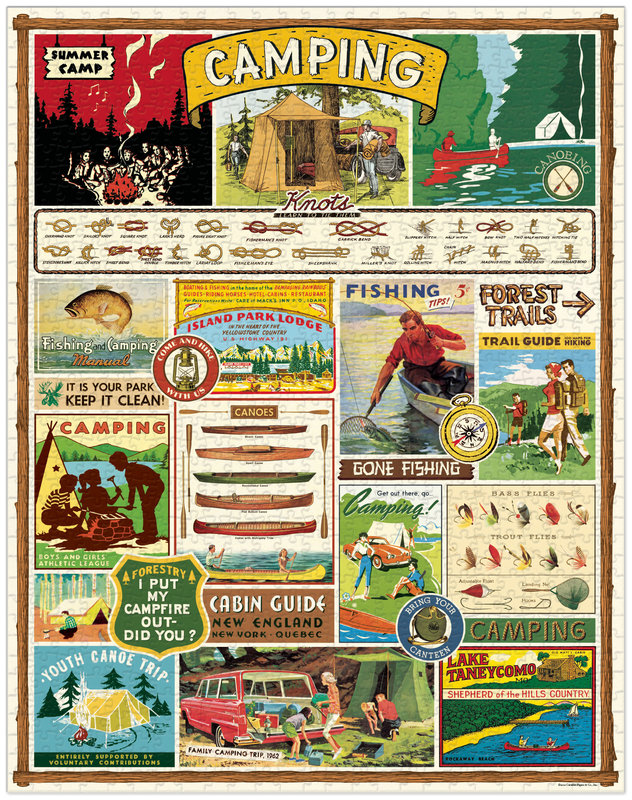 CAVALLINI & Co. Puzzle 1000 Pièces Camping 55x70cm