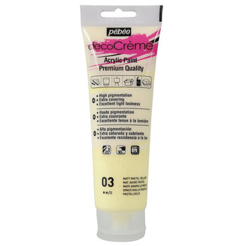 PEBEO decoCrème acrylic paint 120 ml - Pastel yellow