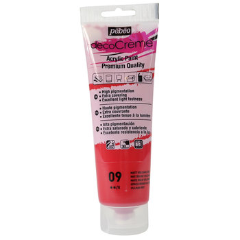 PEBEO decoCrème acrylic paint 120 ml - Volcanic Red