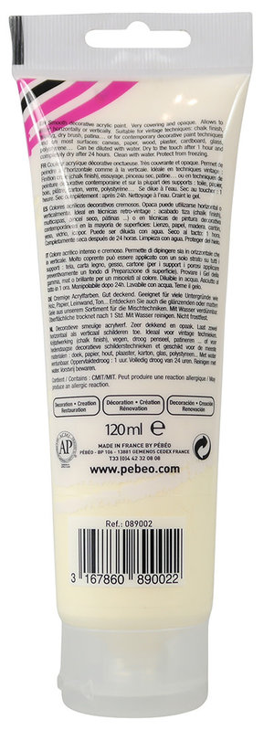 PEBEO Peinture acrylique decoCrème 120 ml - Vanille