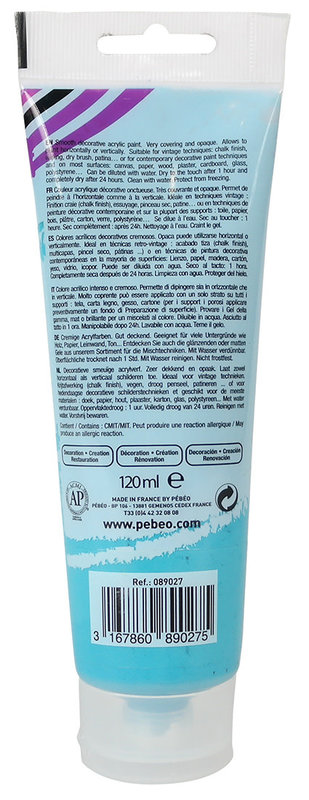PEBEO decoCrème acrylic paint 120 ml - Turquoise