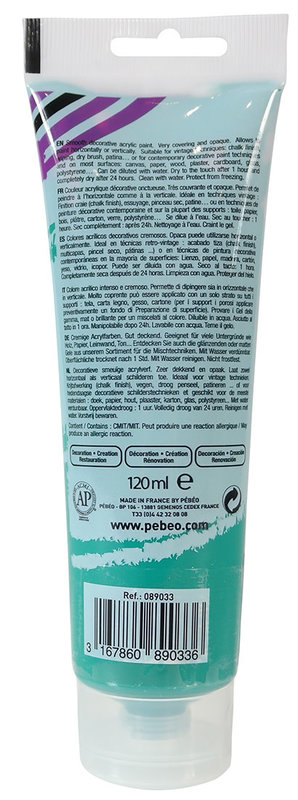 PEBEO decoCrème acrylic paint 120 ml - Emerald