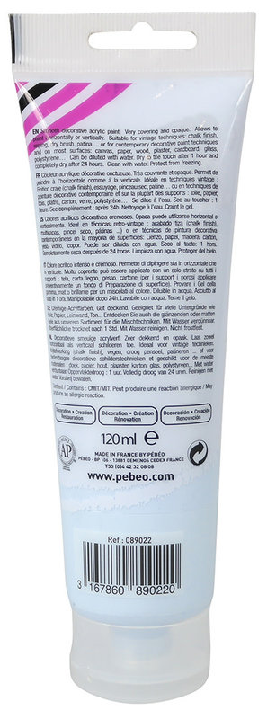 PEBEO decoCrème acrylic paint 120 ml - Baby blue