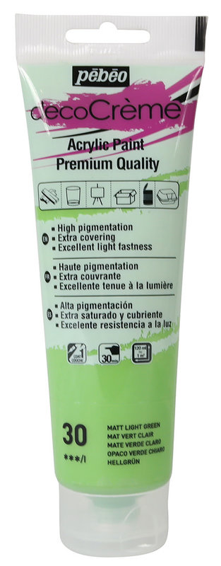 PEBEO Acrylic paint decoCrème 120 ml - Light green