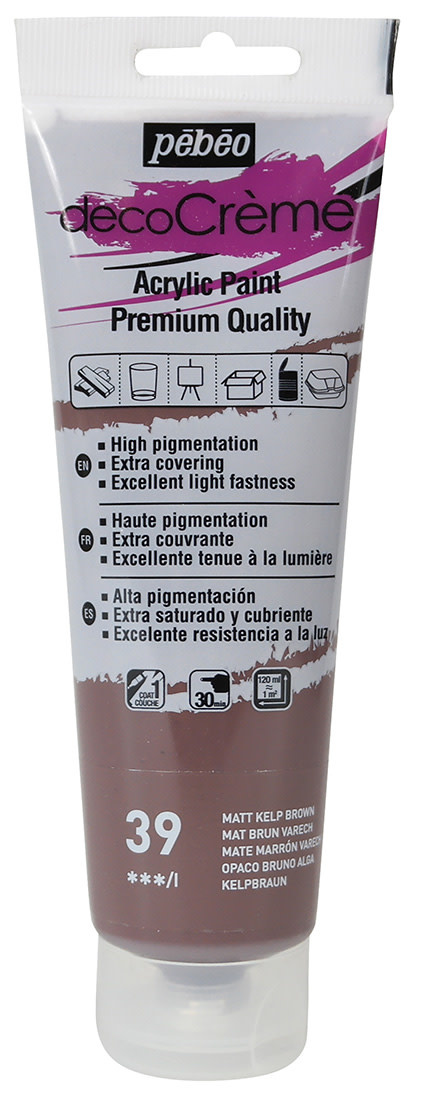 PEBEO Decocrème Mat 120 Ml Brun Varech