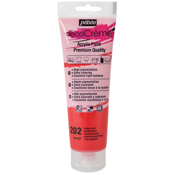 PEBEO Acrylic paint decoCrème 120 ml - Pearly Ruby