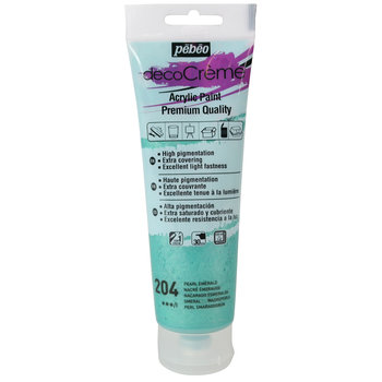 PEBEO decoCrème acrylic paint 120 ml - Emerald Pearl