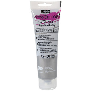 PEBEO decoCrème acrylic paint 120 ml - Silver Pearl