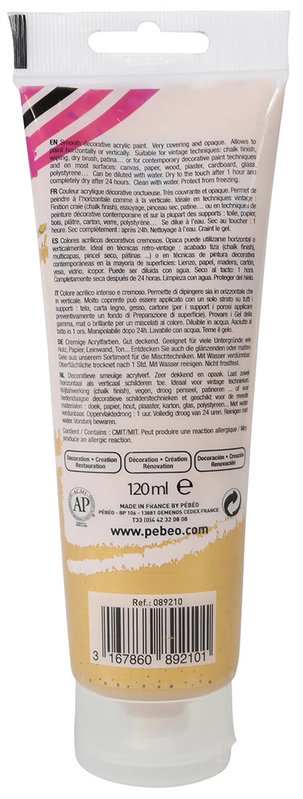 PEBEO Decocrème Nacré 120 Ml Or