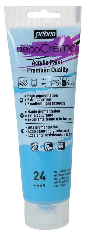 PEBEO decoCrème acrylic paint 120 ml - Light blue