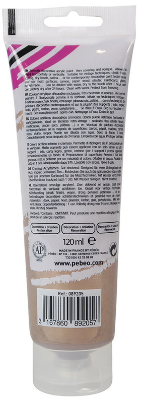 PEBEO Acrylic paint decoCrème 120 ml - Pearly Chestnut