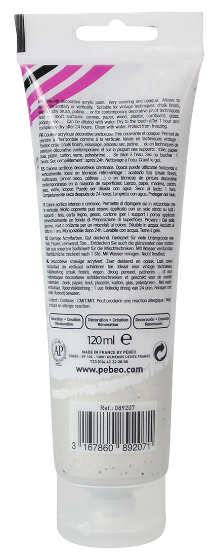 PEBEO Decocrème Nacré 120 Ml Argent Pâle