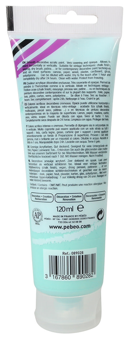 PEBEO Decocrème Mat 120 Ml Vert Aqua
