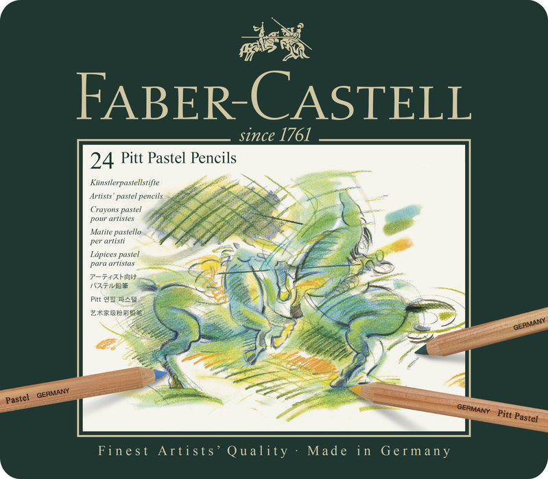 FABER CASTELL Crayons Pitt Pastel boîte métal 24x