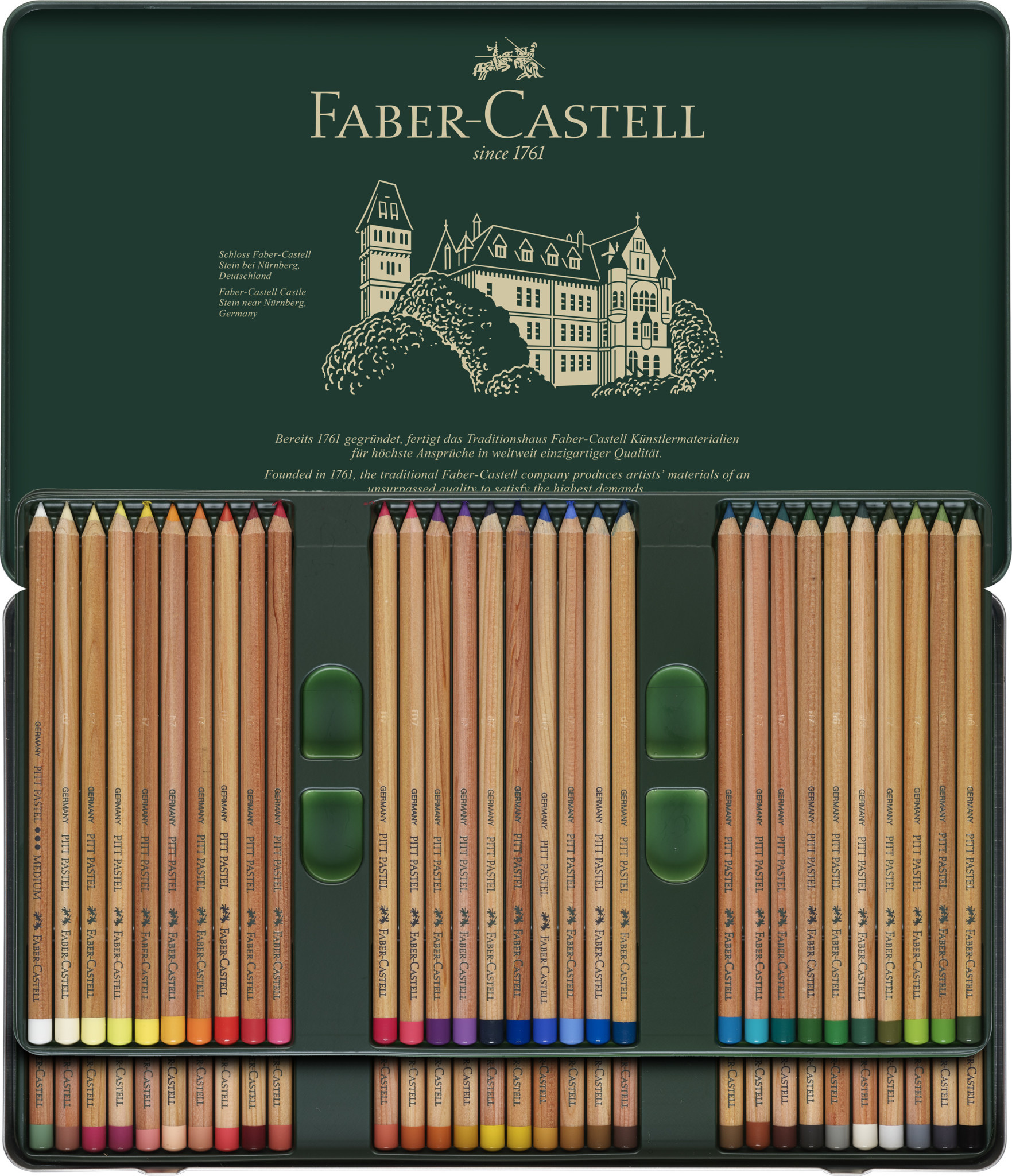 FABER CASTELL Crayons Pitt Pastel boîte métal 60x