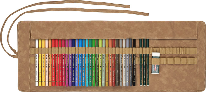 FABER CASTELL Set of 30 Polychromos colored pencils + acc