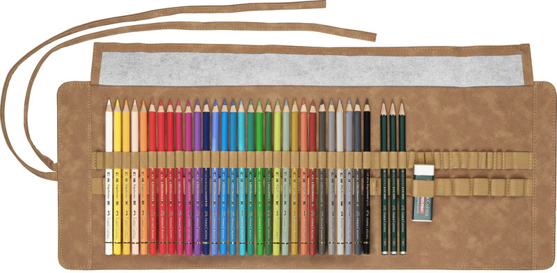 FABER CASTELL Set of 30 Polychromos colored pencils + acc