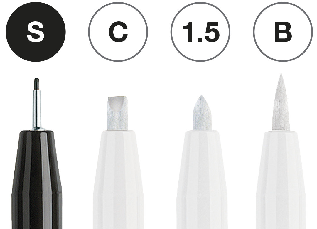 FABER CASTELL Feutres Pitt Artist Pen Noir&Blanc poch.4x