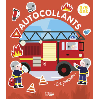 EDITIONS LITO Autocollants 3/5 ans Les pompiers