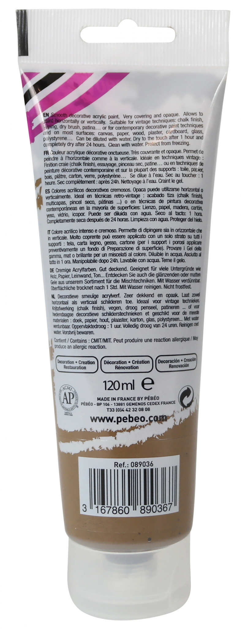PEBEO Decocrème Mat 120 Ml Tabac