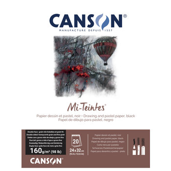 CANSON Bl 20Fl Mi-Teintes®  24x32cm 160G Noir