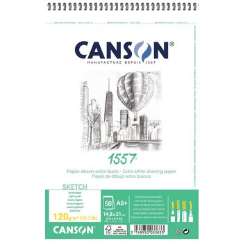 CANSON Album 50Fl Spirale 1557®  A5 120G Croquis