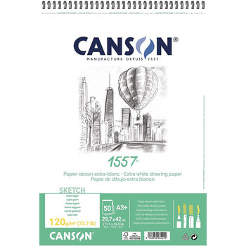 CANSON Al 50Fl Spirale 1557®  A3 120G Croquis